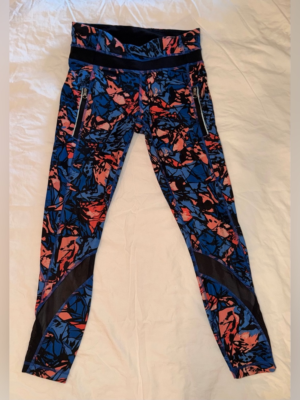 lululemon athletica Blue & Pink Abstract Print Leggings